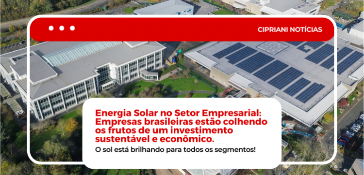 Energia solar no setor empresarial.